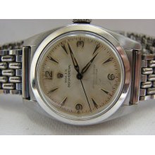 Vintage Stainless Steel Rolex Oyster Perpetual Bubble Back Mens Wrist Watch