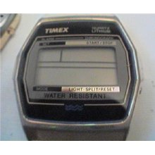 Vintage Timex Lcd Quartz Alarm Watch Runs 4u2fix Alarm