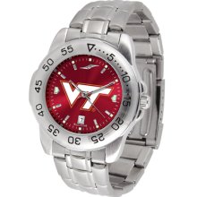 Virginia Tech Hokies Sport AnoChrome Steel Band Men's Watch