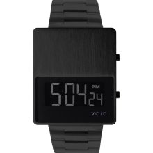 Void Unisex Digital Stainless Watch - Black Bracelet - Black Dial - V01EL-BL/MB