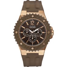 W12653G2 Guess Mens OVERDRIVE Brown Watch