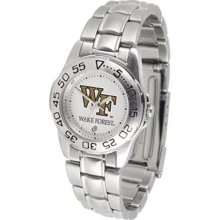 Wake Forest Demon Deacons WFU NCAA Womens Steel Sports Watch ...