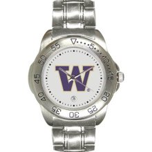 Washington Huskies UW NCAA Mens Sports Steel Watch ...