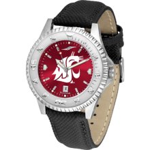 Washington State Cougars Competitor AnoChrome-Poly/Leather Band Watch