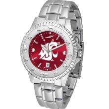 Washington State Cougars Mens Steel Anochrome Watch