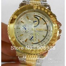 Watches Men's Golden Steel Luxury Automatic Watch Watch ,shipping