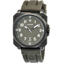 Wenger Aerograph Cockpit Nato Green Dial & Band Men's Swiss Watch 72422