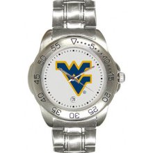 West Virginia Mountaineers Men's Sport ''Game Day Steel'' Watch Sun Time