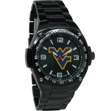 West Virginia Mountaineers watches : West Virginia Mountaineers Stainless Steel Warrior Watch - Black