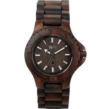 WeWOOD Unisex Chocolate Date Wood Watch - Dark Wood Bracelet - Dark Brown Dial - WDCHOC