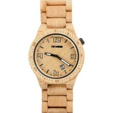 Wewood Voyage Beige Hypo-allergenic Miyota Movement 100% Wood Wooden Watch