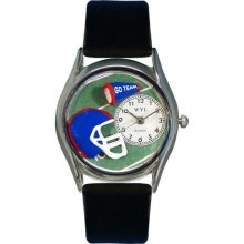 Whimsical watches football silver watch - One Size