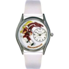 Whimsical Watches Unisex Football Fundraising Silver Watch Watch