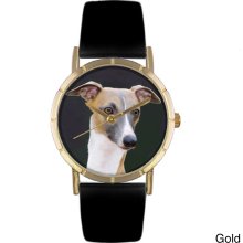 Whimsical Women's Greyhound Photo Watch (Silver)