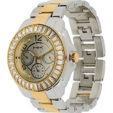 Wildlife by Heidi Klum Baguette Dial Bracelet Watch - Silver/Goldtone - One Size