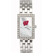 Wisconsin Badgers Starlette Stainless Steel Watch