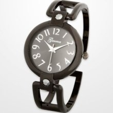 Women's Geneva Gunmetal Cuff Bracelet Watch