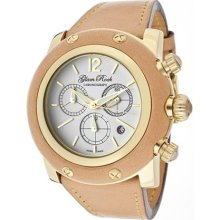 Women's Miami Chronograph White Dial Peach Genuine Leather ...