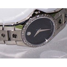 Womens Movado Valeto 0605251 0.30ct.aprx.custom Set Real Diamond Watch