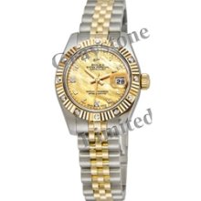 Women's Rolex Oyster Perpetual Lady-Datejust Watch - 179313_YllwGldustDDJ