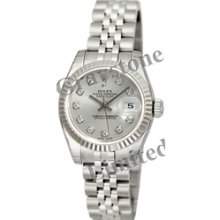 Women's Rolex Oyster Perpetual Lady-Datejust Watch - 179174_CSilverDDJ