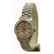 Women's Rolex Pink Dial, 2.00ct Diamond Bracelet Datejust - Pre-Owned