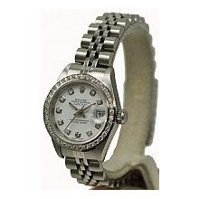 Women's Rolex White Datejust Preowned Stainless Steel Jubilee Bracelet