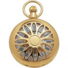 Woodford Cut Out Half Hunter Mechanical Pocket Watch - Gold