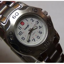 Wrangler Ladies Quartz Military Dial Watch w/ Silver Bracelet $495