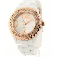 Xoxo Women's Xo5299 Fashion Rhinestone White Bracelet Watch