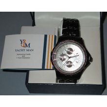 Yacht Man Japanese Quartz Movement Black Band Mens Watch Ym261