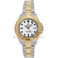 Yachtmaster Steel & 18K Gold Model 168623 White Face