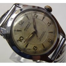 1940' Muralt Men's Silver 17Jwl Swiss Made Watch w/ Bracelet