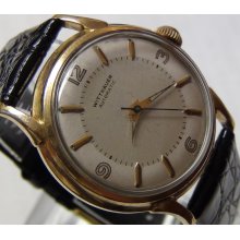 1940' Wittnauer Men's 10K Gold Swiss Automatic 17Jwl Military Dial Watch