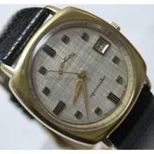 1950' Lord Elgin Men's Aquamaster Swiss Made Gold Automatic Calendar Watch