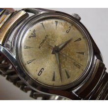 1950' Wittnauer Men's Silver Swiss Made Watch w/ Bracelet