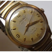 1960' Hirsch Men's Swiss Made 17Jwl Automatic Gold Watch w/ Gold Bracelet