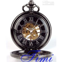 2012 Hotsale Classic Antique Roman Black-plated Pocket Watch