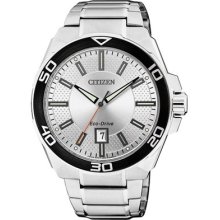 2013 Citizen Eco-drive Metal Calendar 100m Mens Sports Watch Aw1190-53a