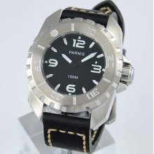 44mm Parnis White Number Luminous Submariner Model Automatic Menâ€™s Watches P-216