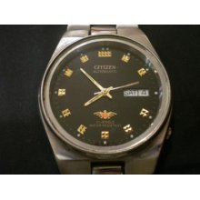 8200a Citizen 21j Rare Vintage Automatic Men Auto Black Face Classic Watch