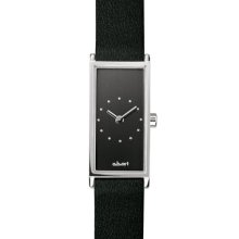 A.B.Art Women's Quartz Watch With Grey Dial Analogue Display And Black Leather Strap I502