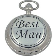 A E Williams Best Man Mens Quartz Pocket Watch With Chain