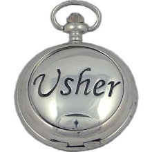 A E Williams Usher Mens Quartz Pocket Watch With Chain