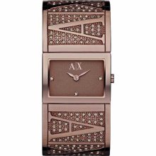 A|x Armani Exchange Women's Watch Ax4115 Brown Ion Plated Stainless Steel