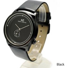 Accent Genuine Leather Unisex Wrist Watch / Ha1008 / Korea Fashion Casual / 5clr