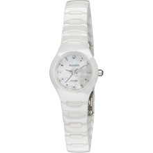 Accurist Ladies White Ceramic Case And Bracelet Watch Lb1671w