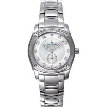 Accutron By Bulova 26r40 Women's Pemberton Diamond Mother Of Pearl Watch