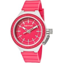 Activa Watches Women's Raspberry Dial Raspberry Polyurethane Raspberr