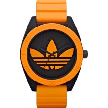 adidas Originals 'Santiago XL' Neon Accent Watch, 50mm Orange/ Black